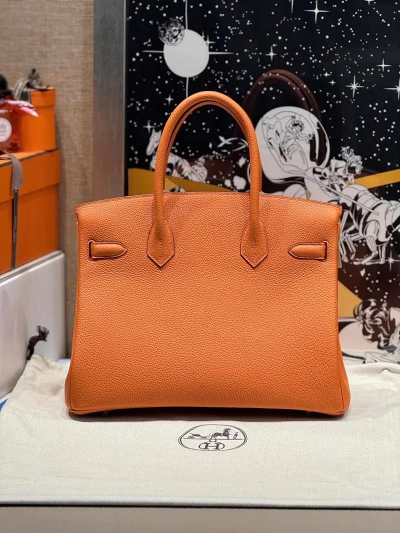 Alternative view of Hermes Orange Birkin Handbag 128