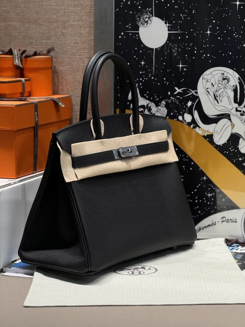 Alternative view of Hermes Black Birkin Leather Handbag