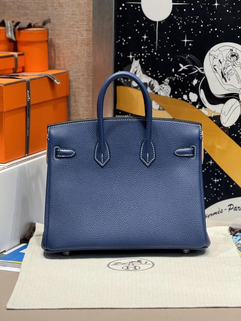 Alternative view of Hermes Dark Blue Leather Birkin Handbag