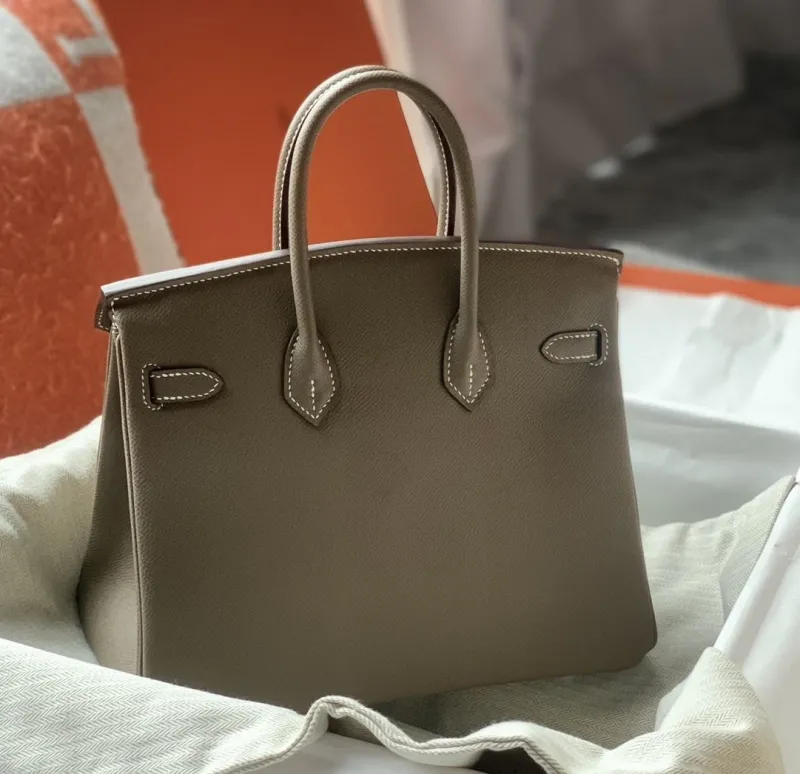 Alternative view of Hermes Taupe Birkin Leather Handbag