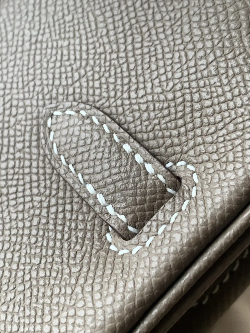 Hermes Taupe Birkin Leather Handbag - Image 4