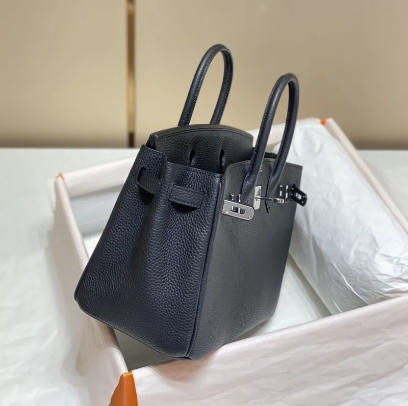 Hermes Black Birkin Leather Handbag - Image 4
