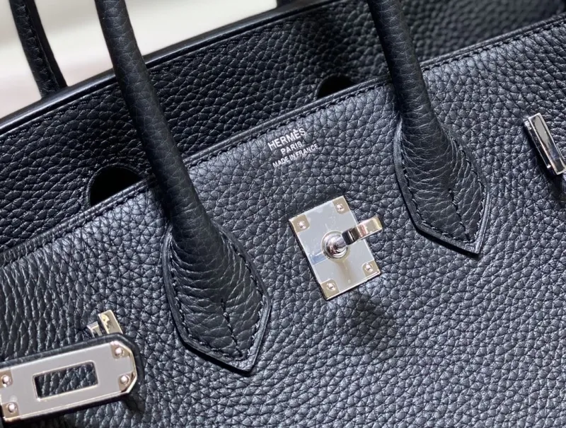 Hermes Black Birkin Leather Handbag - Image 5