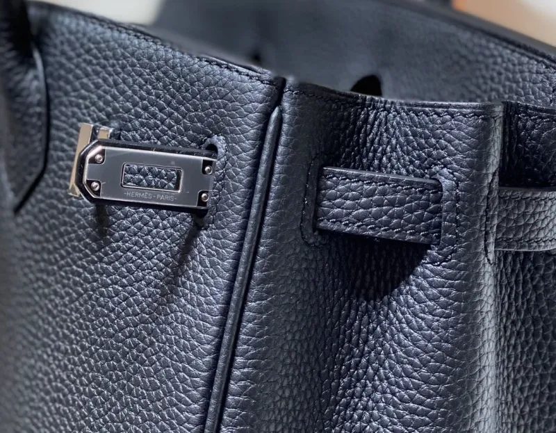 Hermes Black Birkin Leather Handbag - Image 6
