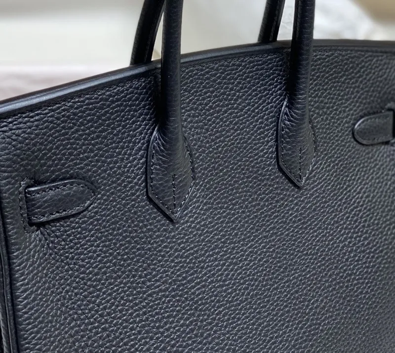 Hermes Black Birkin Leather Handbag - Image 7