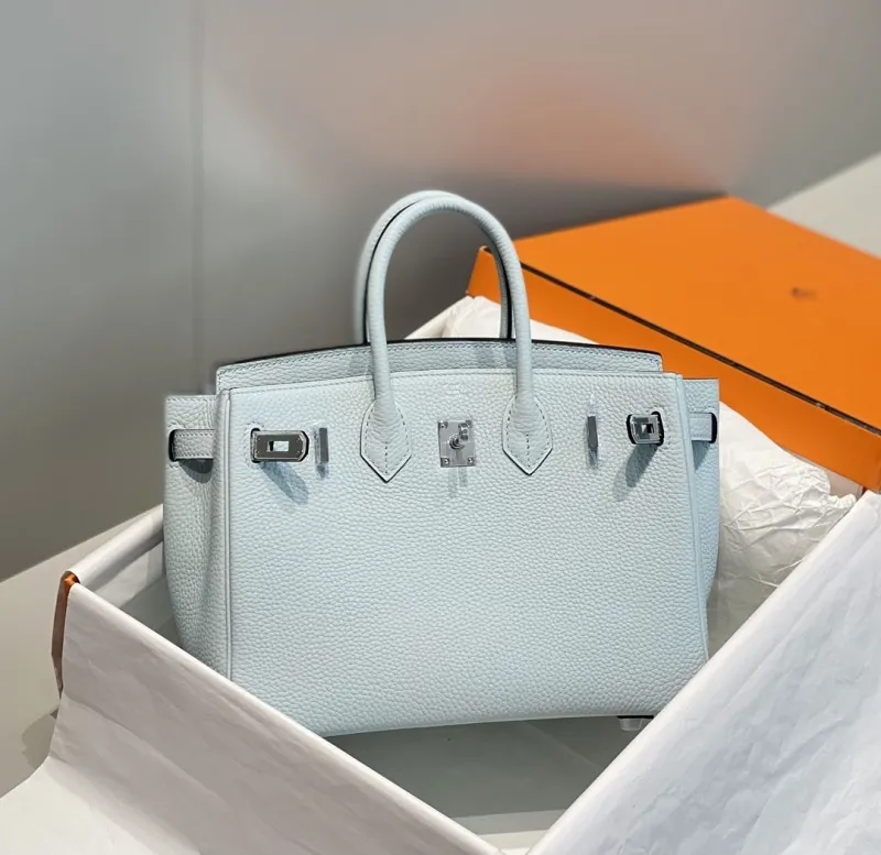 Hermes Light Blue Birkin Handbag 152 - Image 3