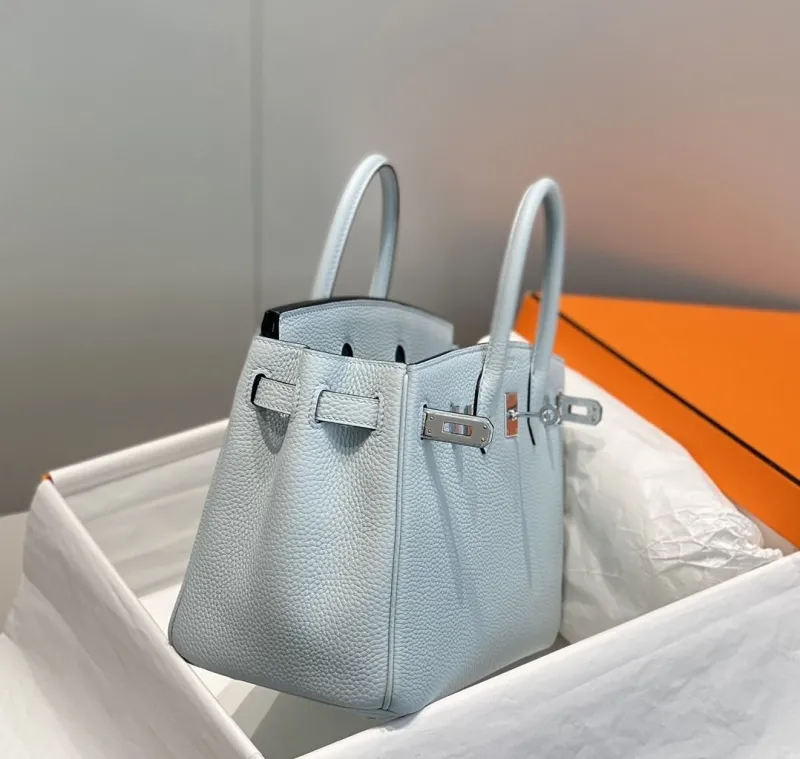Hermes Light Blue Birkin Handbag 152 - Image 4