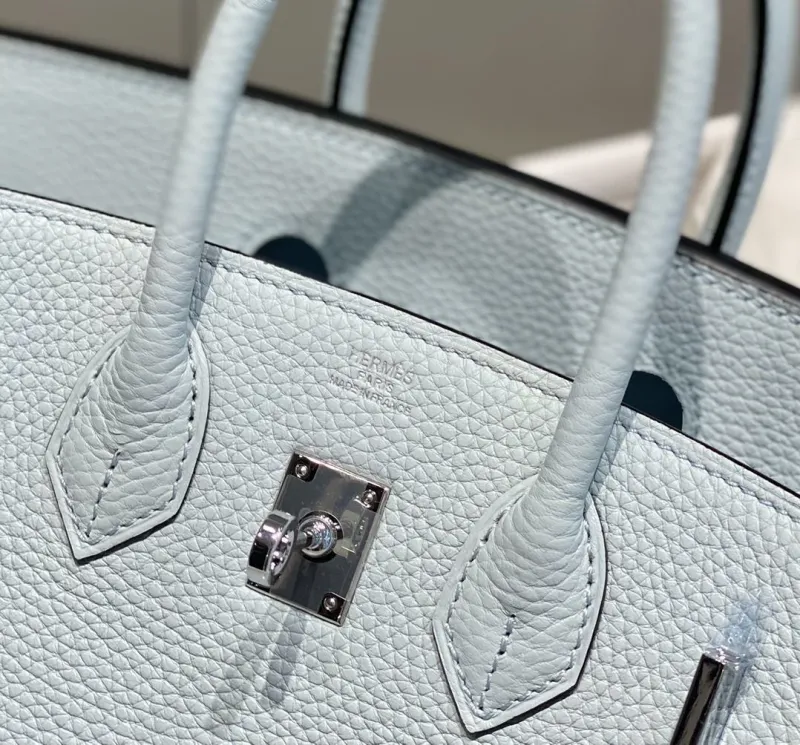 Hermes Light Blue Birkin Handbag 152 - Image 5