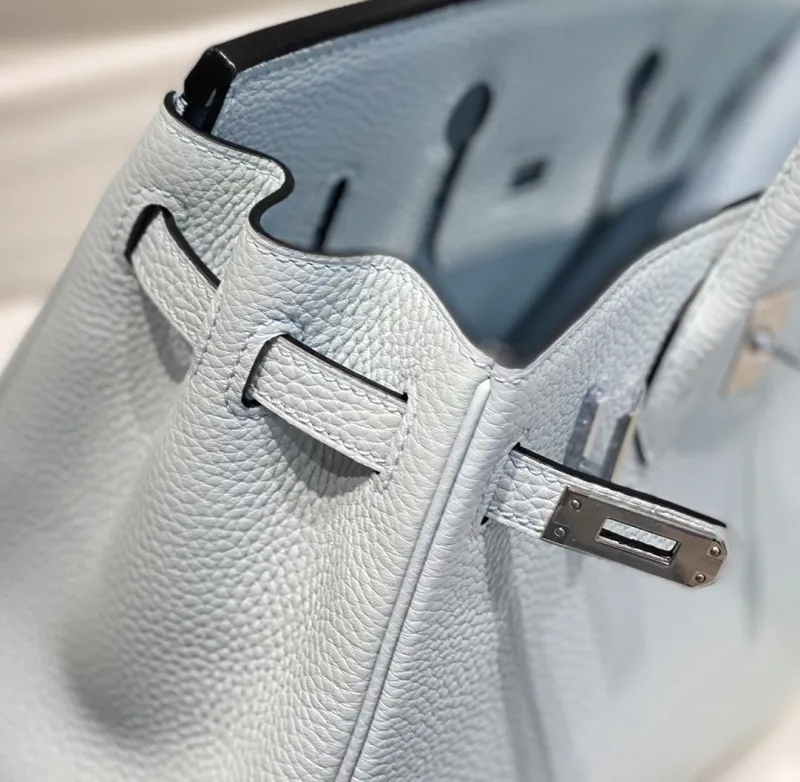 Hermes Light Blue Birkin Handbag 152 - Image 8