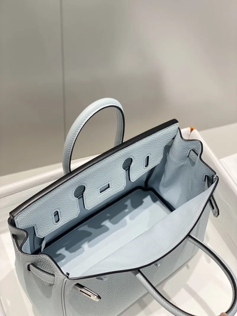 Hermes Light Blue Birkin Handbag 152 - Image 9