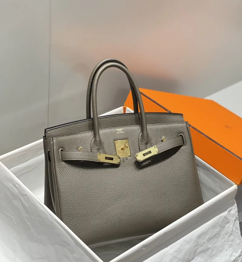 Hermes Gray Birkin Handbag 153 - Image 3