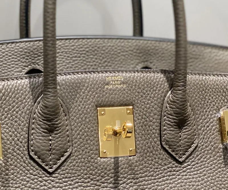 Hermes Gray Birkin Handbag 153 - Image 6