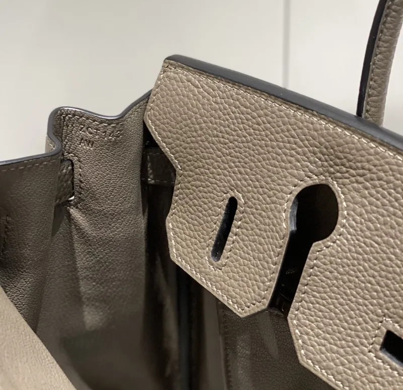 Hermes Gray Birkin Handbag 153 - Image 8