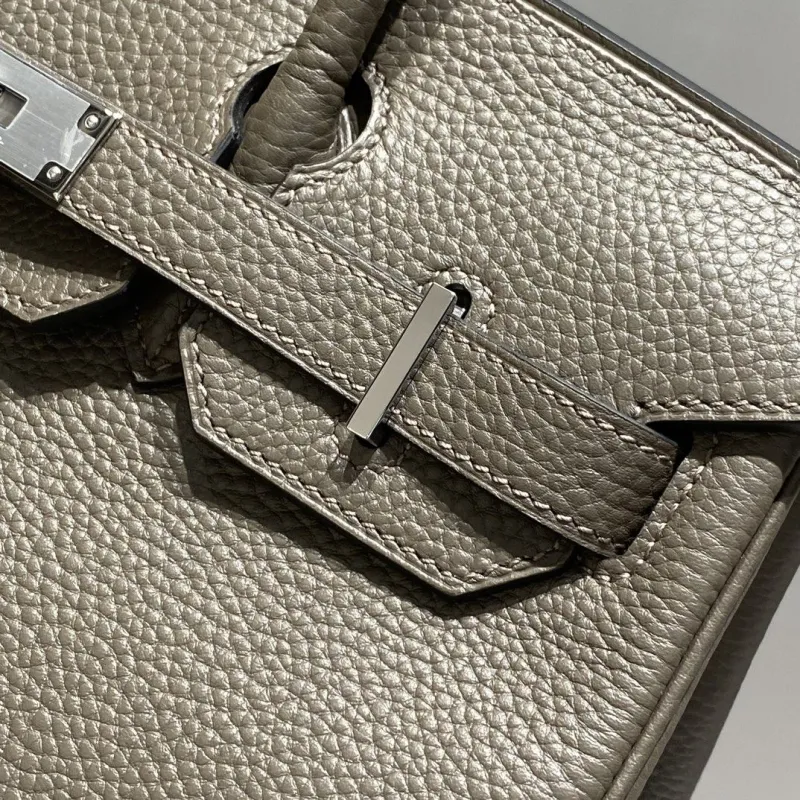 Hermes Gray Birkin Leather Handbag SKU 154 - Image 6