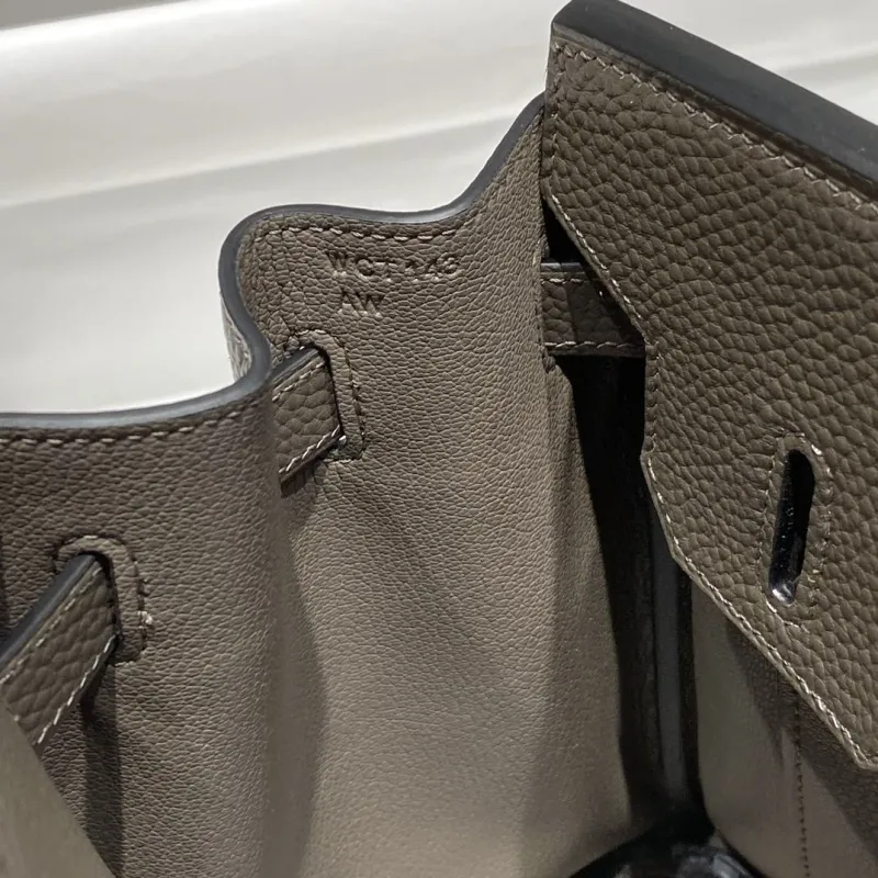 Hermes Gray Birkin Leather Handbag SKU 154 - Image 8