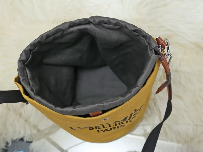 Hermes Yellow Canvas Bucket Crossbody Bag - Image 8