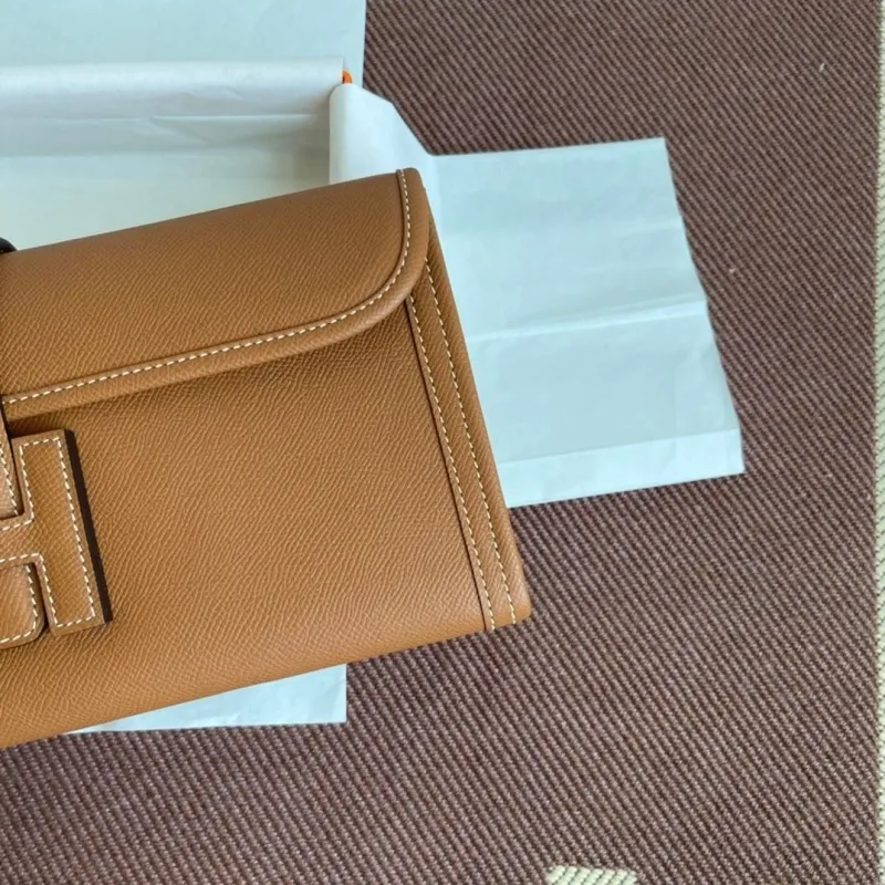Hermes Brown Leather Clutch Bag - Image 4