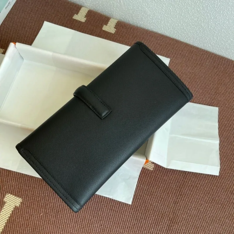 Hermes Black Leather Clutch Bag 21 - Image 4