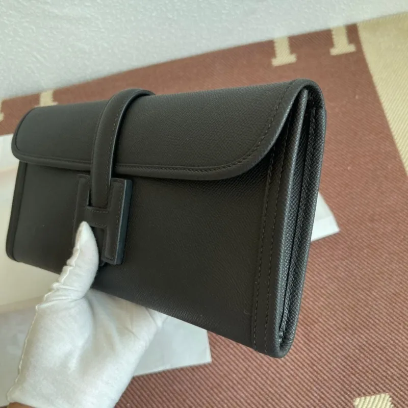 Hermes Black Leather Clutch Bag 21 - Image 7