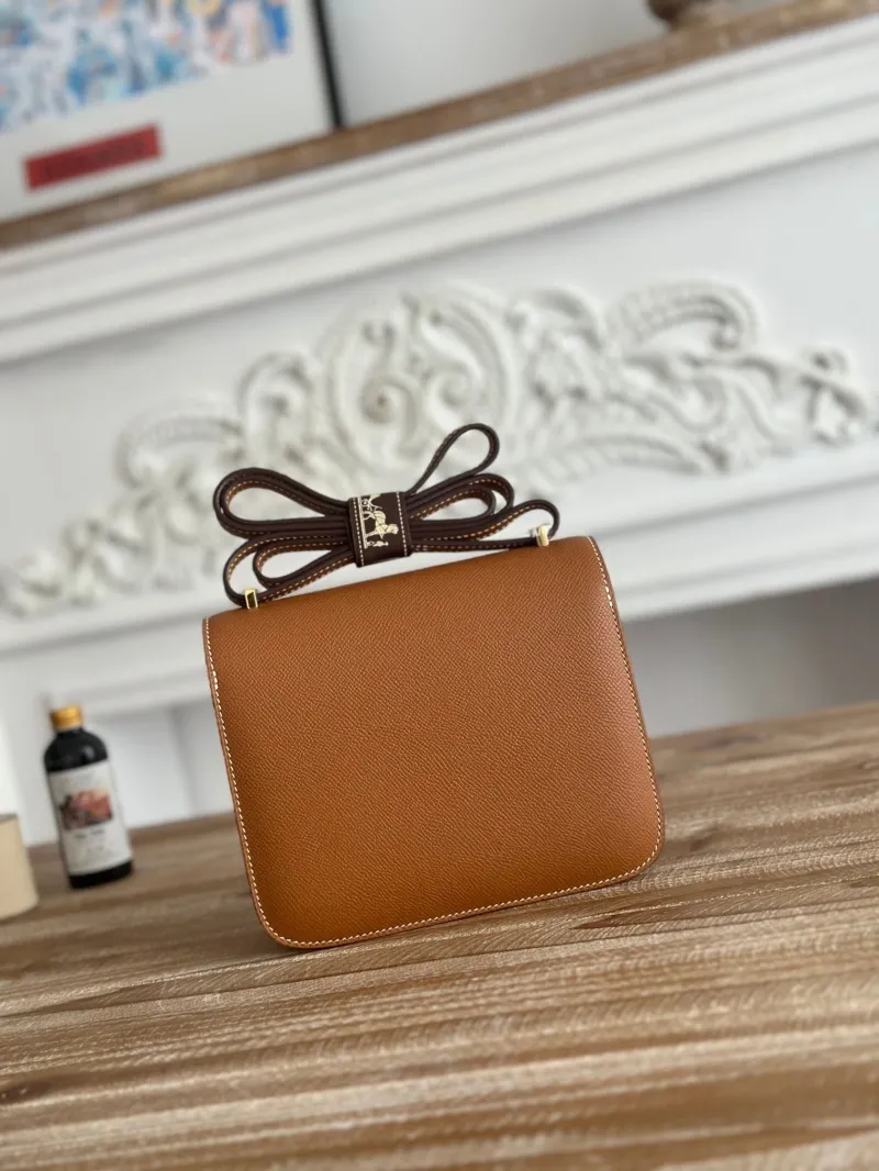 Hermes Brown Constance Crossbody Bag - Image 3