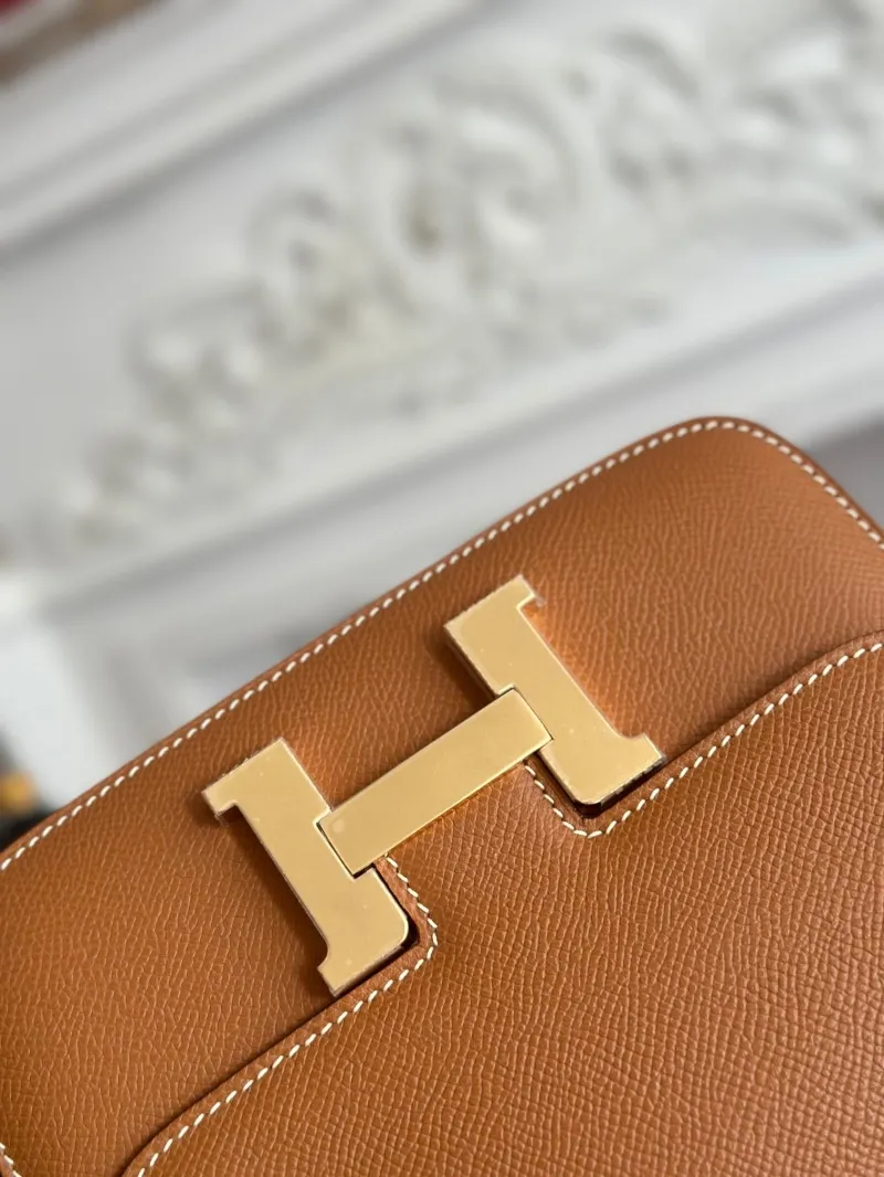 Hermes Brown Constance Crossbody Bag - Image 4