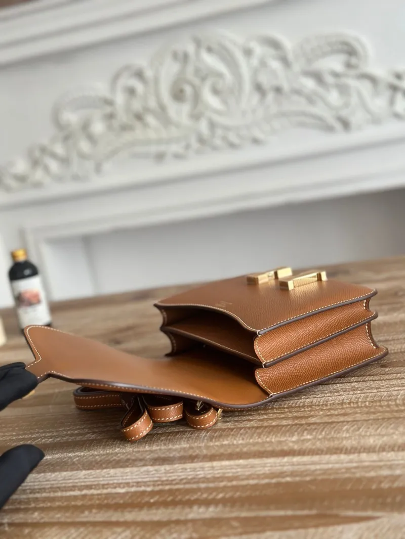 Hermes Brown Constance Crossbody Bag - Image 5