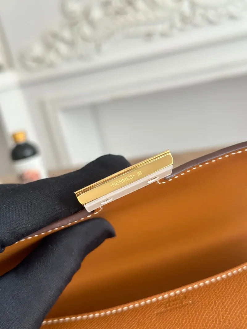 Hermes Brown Constance Crossbody Bag - Image 6