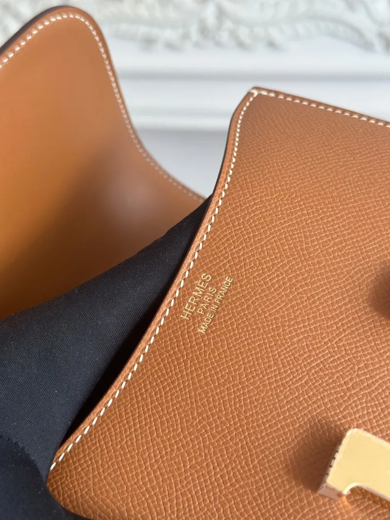 Hermes Brown Constance Crossbody Bag - Image 7