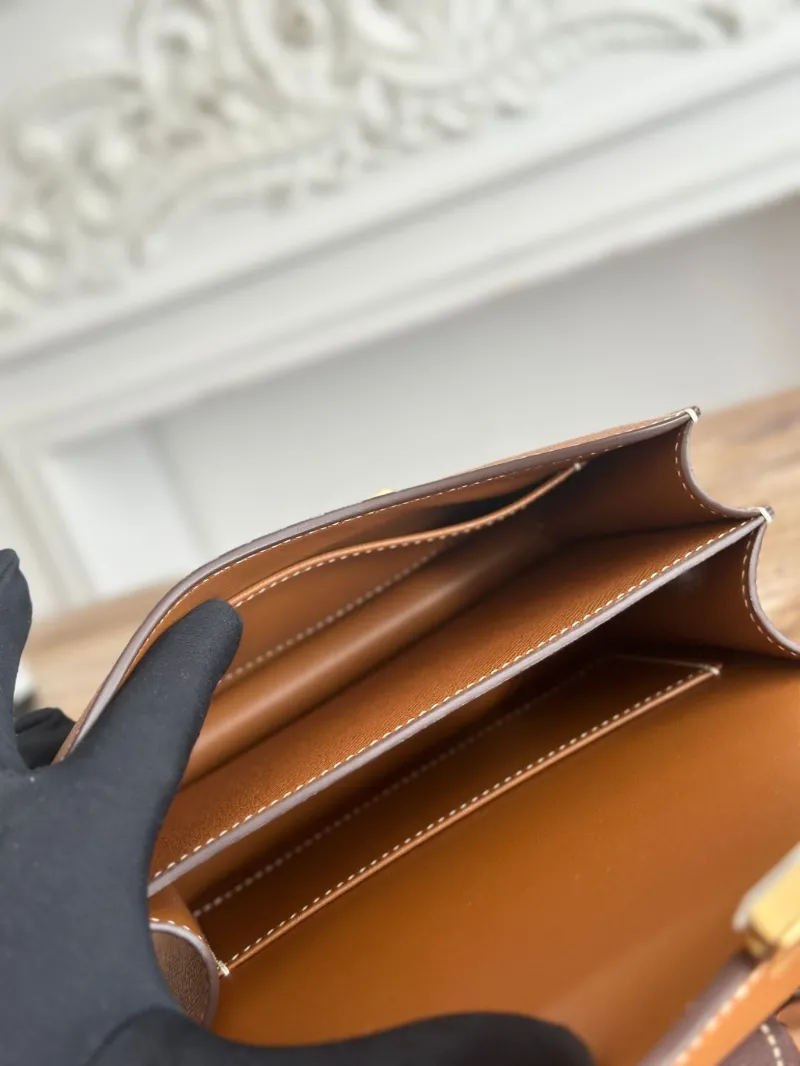 Hermes Brown Constance Crossbody Bag - Image 8