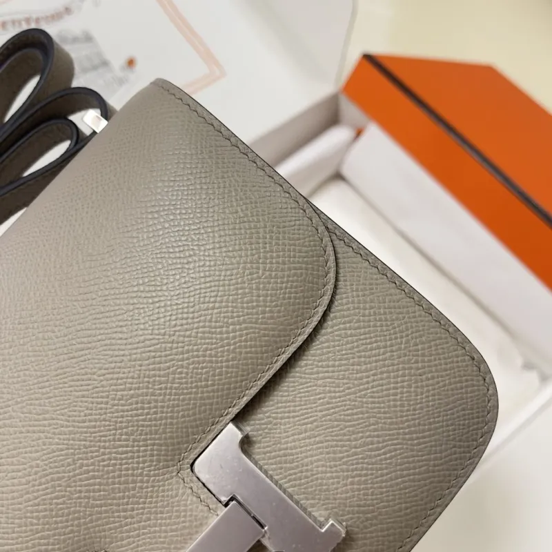 Hermes Constance Gray Crossbody Bag - Image 4