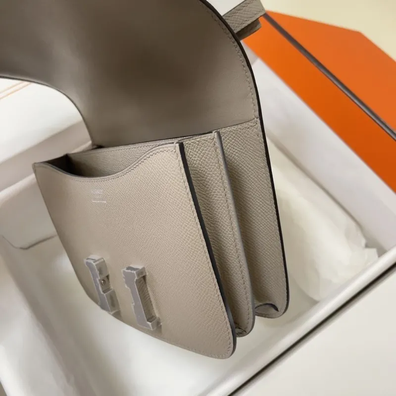 Hermes Constance Gray Crossbody Bag - Image 7