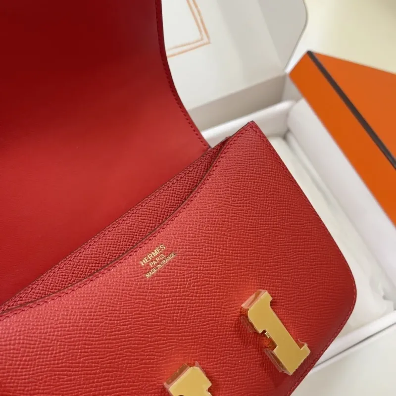 Hermes Red Constance Crossbody Bag - Image 7