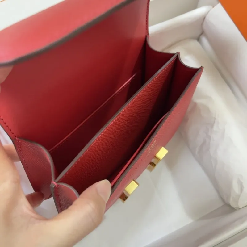 Hermes Red Constance Crossbody Bag - Image 8