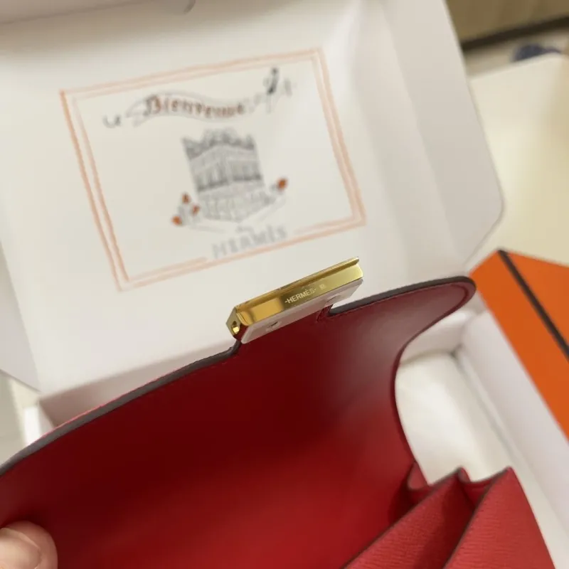 Hermes Red Constance Crossbody Bag - Image 9