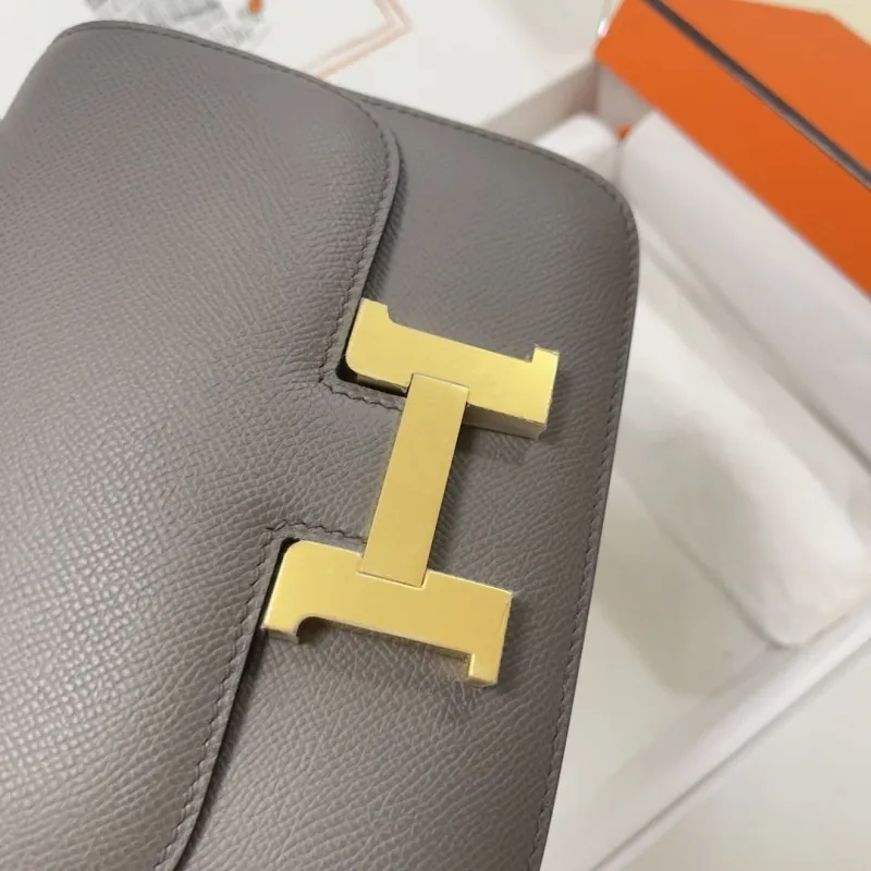Hermes Gray Constance Crossbody Bag - Image 4