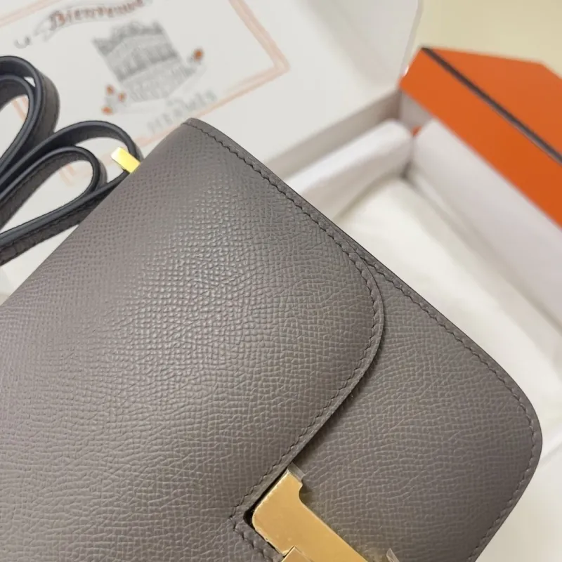 Hermes Gray Constance Crossbody Bag - Image 5