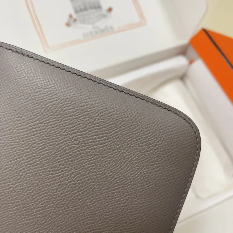 Hermes Gray Constance Crossbody Bag - Image 6