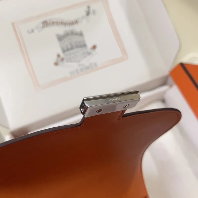 Hermes Orange Constance Crossbody Bag - Image 9