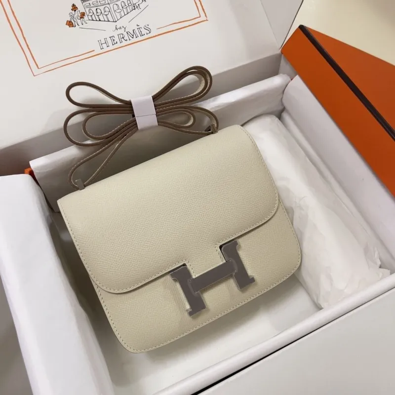 Hermes Cream Constance Crossbody Bag - Image 4
