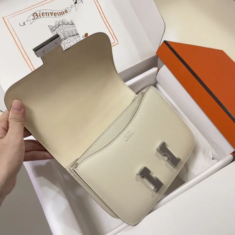 Hermes Cream Constance Crossbody Bag - Image 7
