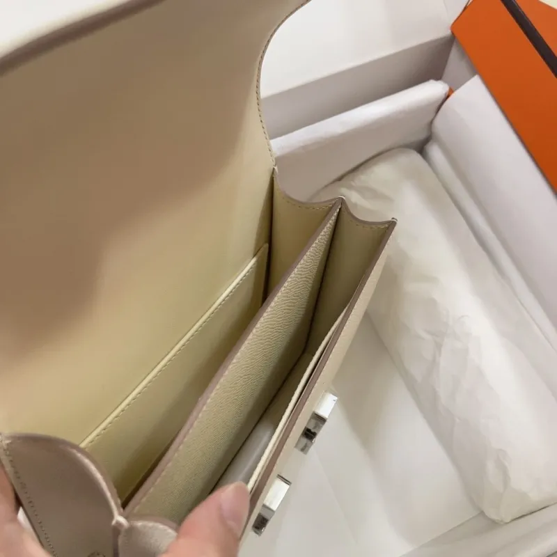 Hermes Cream Constance Crossbody Bag - Image 8