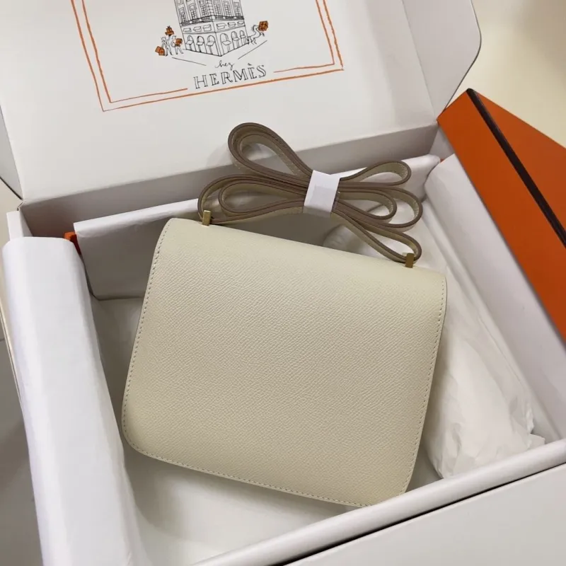 Hermes Constance 18 Cream Crossbody Bag - Image 3
