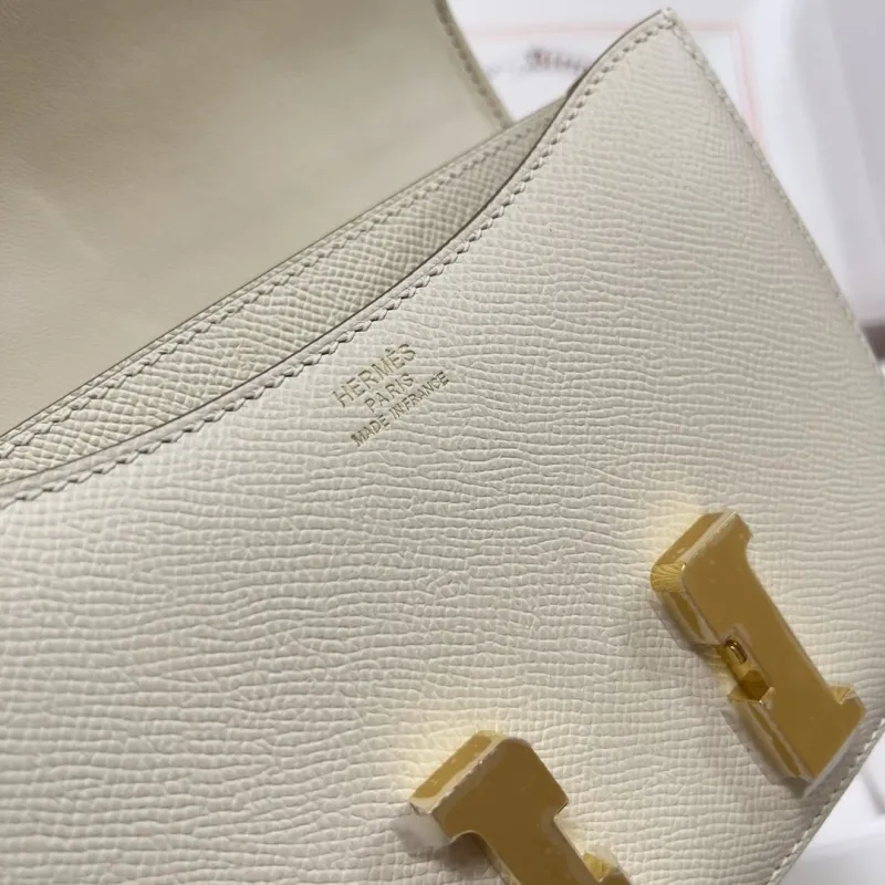 Hermes Constance 18 Cream Crossbody Bag - Image 8