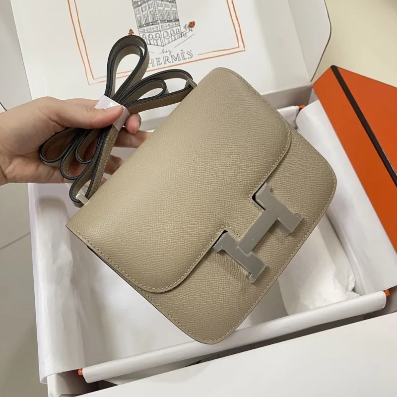 Hermes Constance Beige Crossbody Bag - Image 4