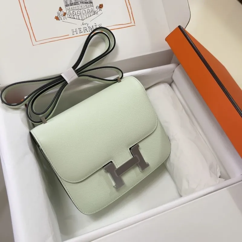 Hermes Constance 21 Mint Green Crossbody Bag - Image 4