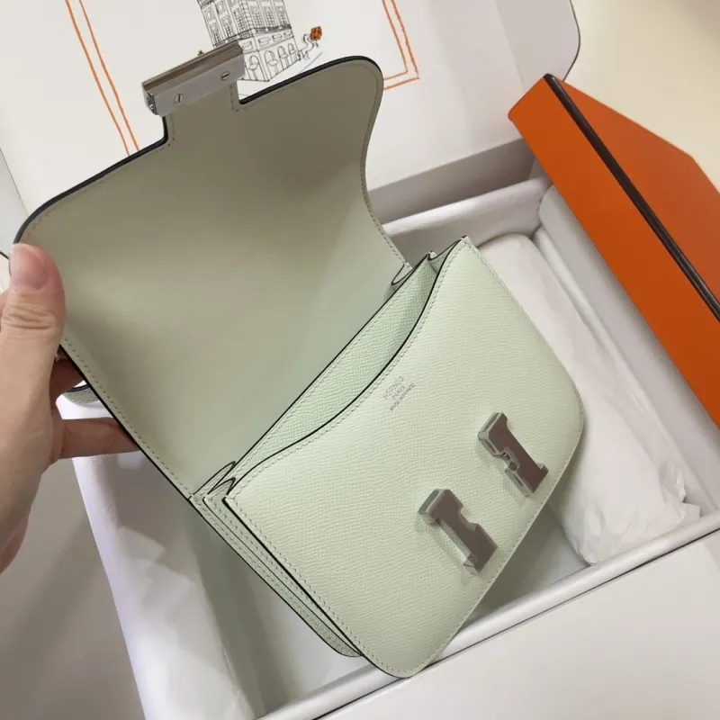 Hermes Constance 21 Mint Green Crossbody Bag - Image 7
