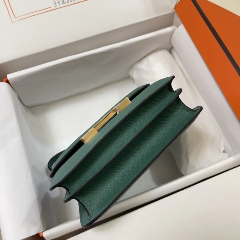 Hermes Constance 24 Green Leather Crossbody Bag - Image 5