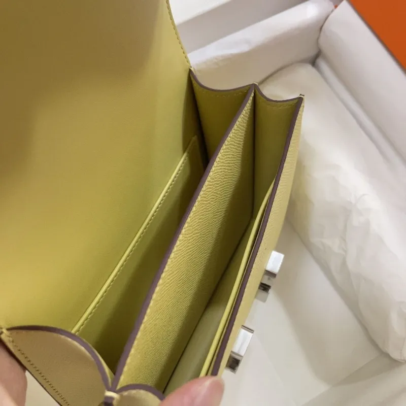 Hermes Constance Pale Yellow Crossbody Bag 33 - Image 5