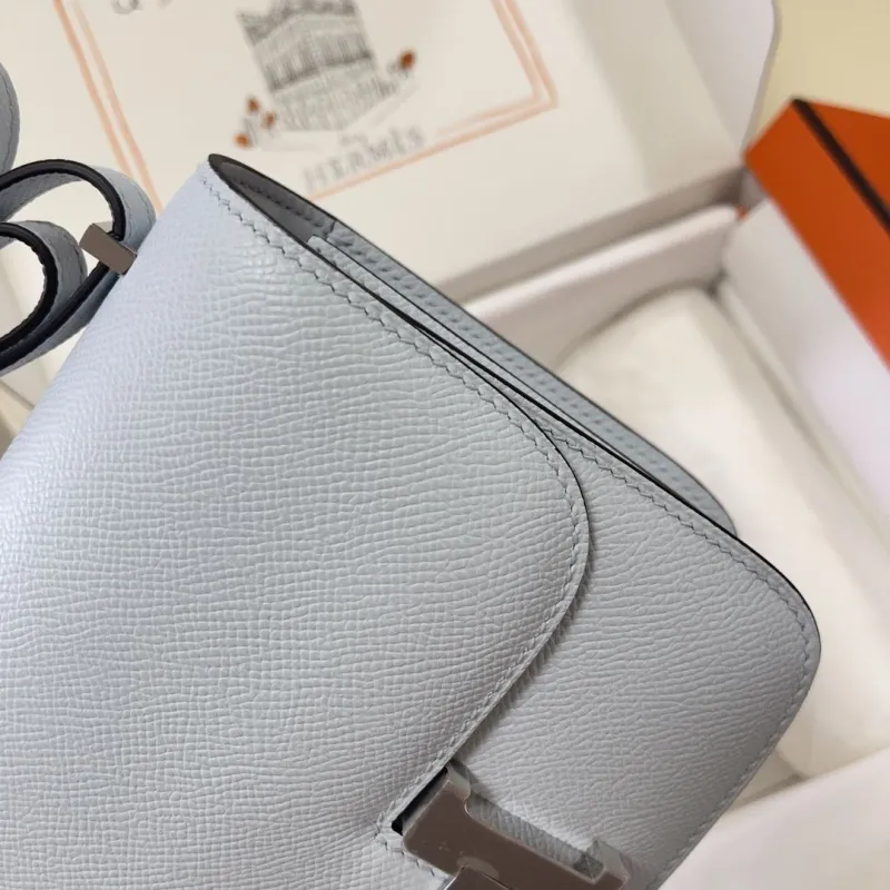 Hermes Light Blue Constance Crossbody Bag - Image 5