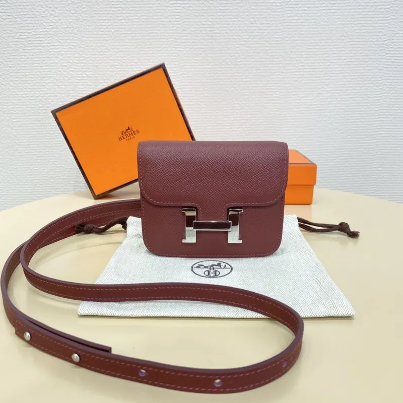 Hermes Constance Burgundy Belt Bag 41
